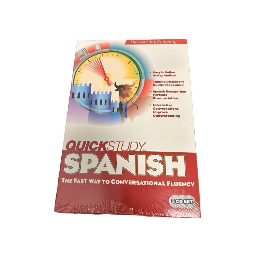 The Learning Company Quick Study SPANISH 3 CD Set New Sealed